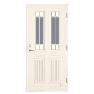 Swedoor Classic Scott Vit NCS S 0502-Y Ytterdörrar Med Dekorglas