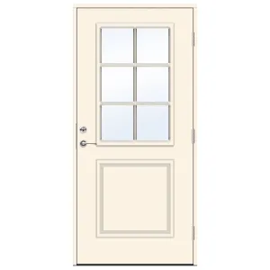 Swedoor Classic Smetana Vit NCS S 0502-Y Ytterdörrar Med Klarglas