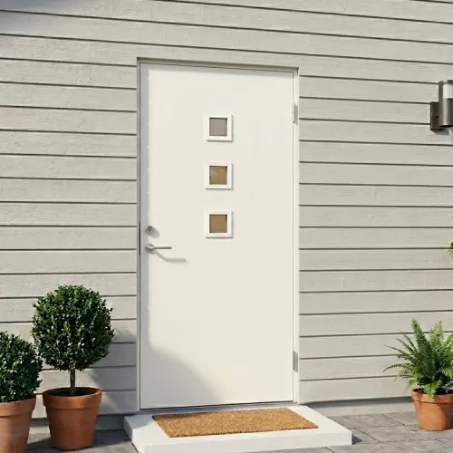 Swedoor Clever-Line P-1100 Hvid NCS-S 0502-Y Hoveddør Med Klart Glas