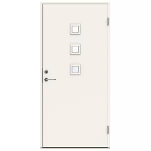 Swedoor Clever-Line P-1100 White NCS-S 0502-Y Front Door With Clear Glass