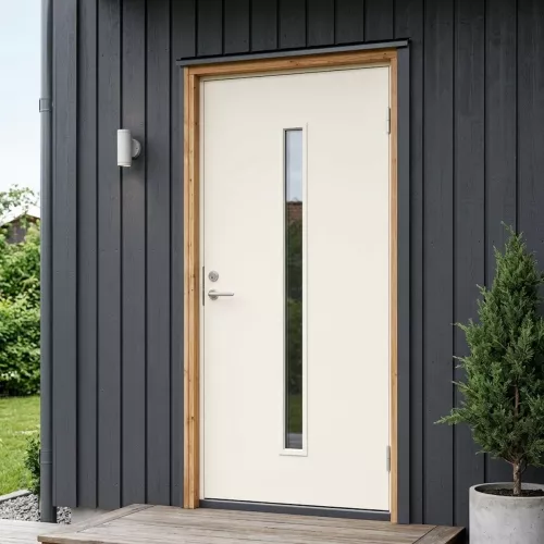 Swedoor Clever-Line P-1700 Hvid NCS-S 0502-Y Yderdør Med Klart Glas