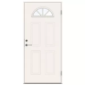 Swedoor Clever-Line P-200 White NCS-S 0502-Y Exterior Door With Clear Glass