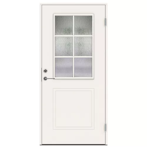 Swedoor Clever-Line P-400 Hvid NCS-S 0502-Y Hoveddør Med Cotswold Glas