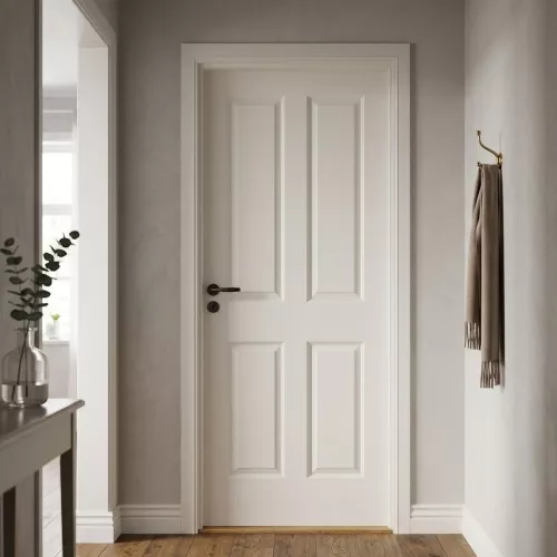 Swedoor Compact 04 Klassisk Massiv Indvendig Dør Hvid (Med Muligheder)