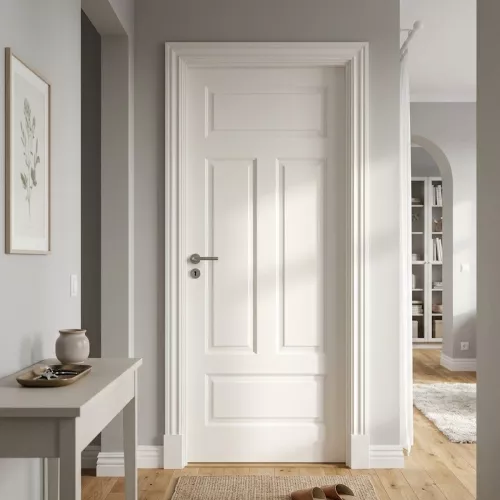 Swedoor Compact 04N Klassisk Massiv Indvendig Dør Hvid (Med Muligheder)