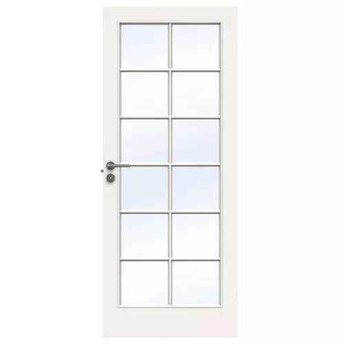 Swedoor Compact SP12 Klassisk Innerdörr Vit Med Fasettslipat Glas