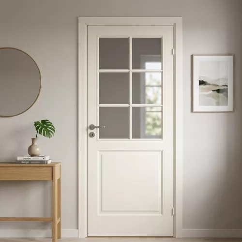 Swedoor Compact SP6 Klassisk Massiv Indvendig Dør Hvid (Med Muligheder)