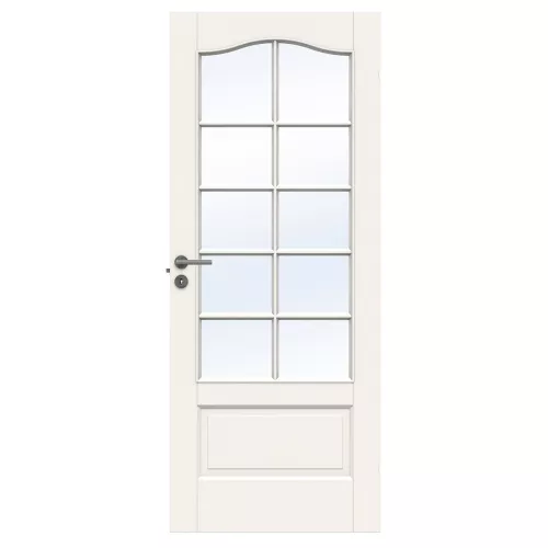 Swedoor Craft SP10B Vit Innerdörr Med Fasettslipat Glas Och Klarglas