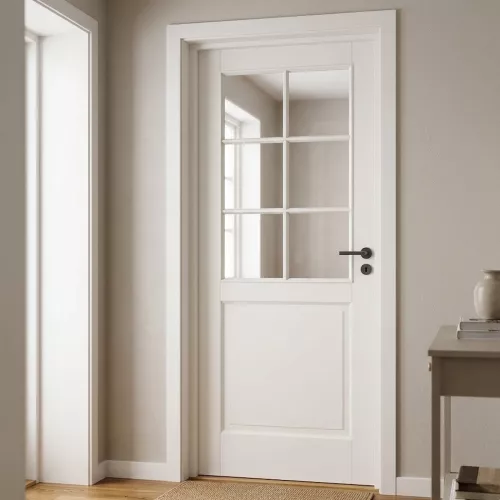 Swedoor Craft SP6 Vit Innerdörr Med Klarglas