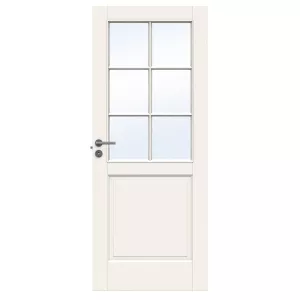Swedoor Craft SP6 White Interior Door With Clear Glass (With Options)