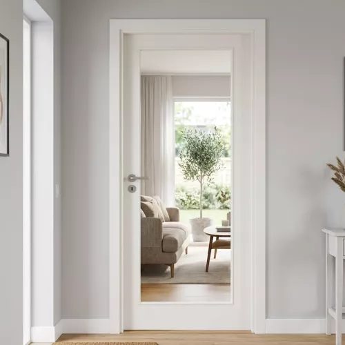 Swedoor Easy GW1 Vit NCS-S 0502-Y Innerdörr Med Klarglas