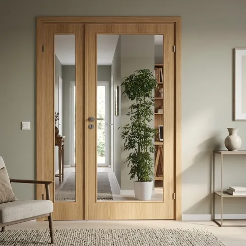 Swedoor Easy Nature GW1 Passivt Dörrblad Ek Innerdörr Med Klarglas