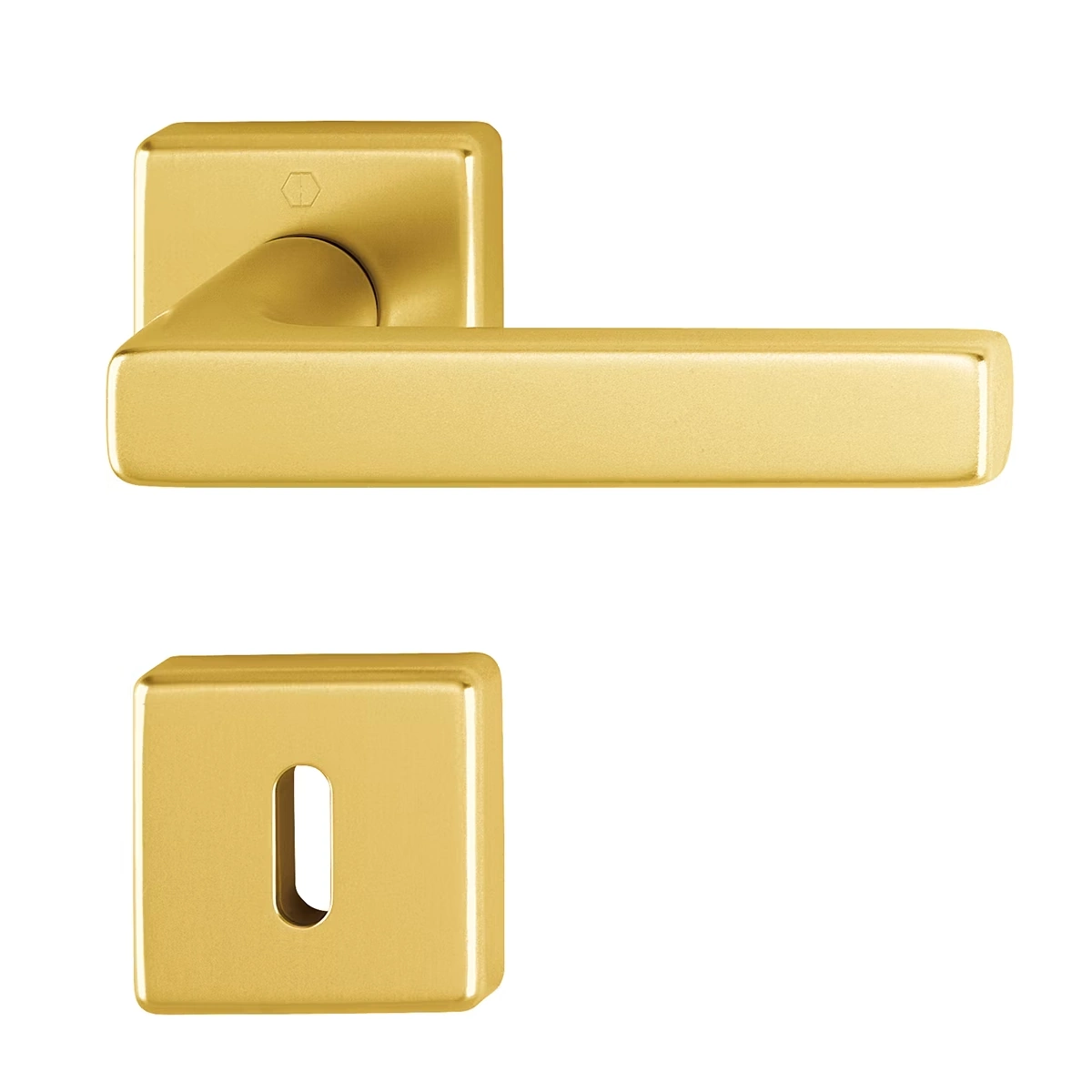 Swedoor Indoor Door Handle Dallas Gold With Key Plate