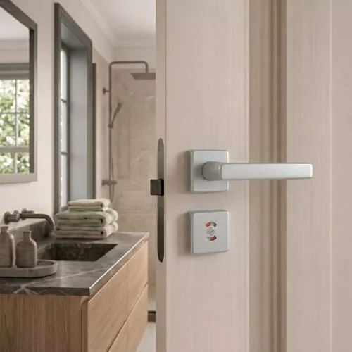 Swedoor Interior Door Handle Dallas Stainless Steel With WC Knob