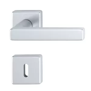 Swedoor Indoor Door Handle Dallas Silver With Key Plate
