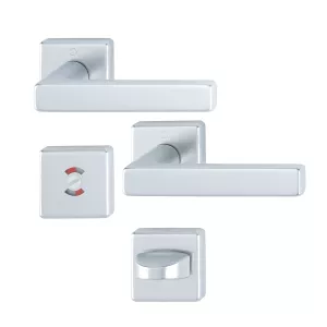 Swedoor Indoor Door Handle Dallas Silver With WC Knob