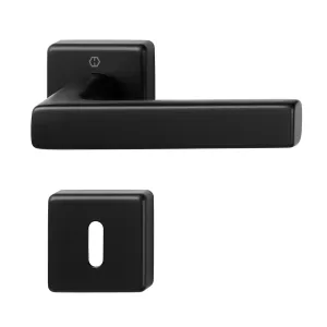Swedoor Interior Door Handle Dallas Black With Key Plate