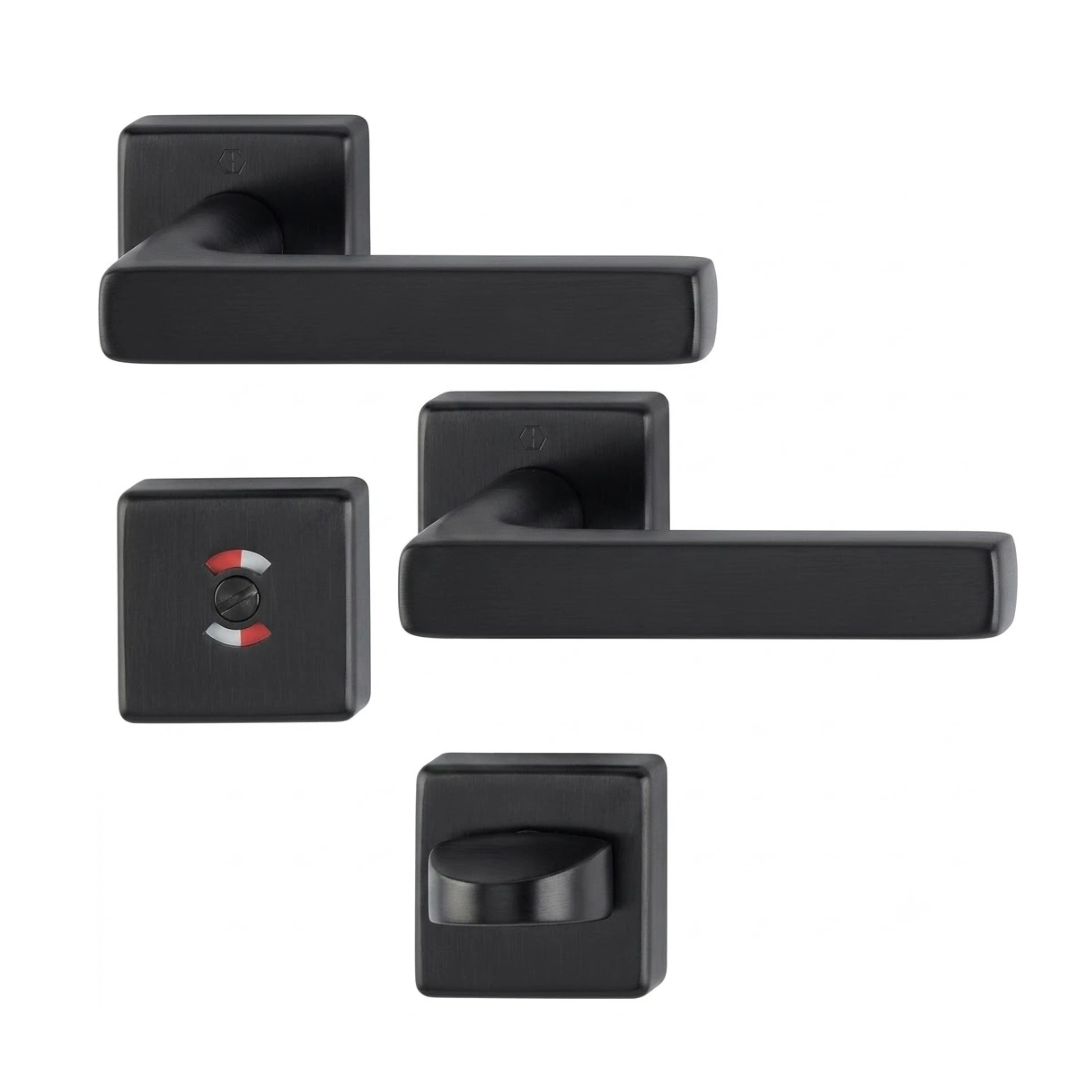 Swedoor Interior Door Handle Dallas Black With WC Knob