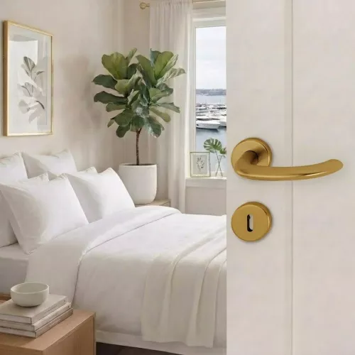 Swedoor Interior Door Handle Marseille Bronze With Key Plate