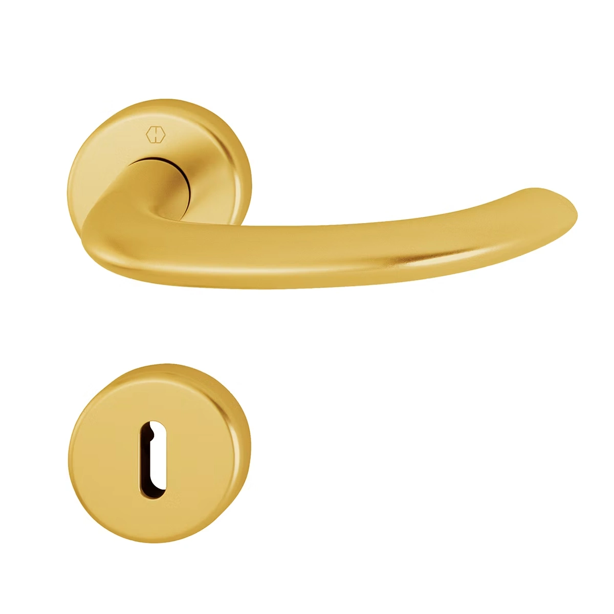 Swedoor Interior Door Handle Marseille Gold With Key Plate