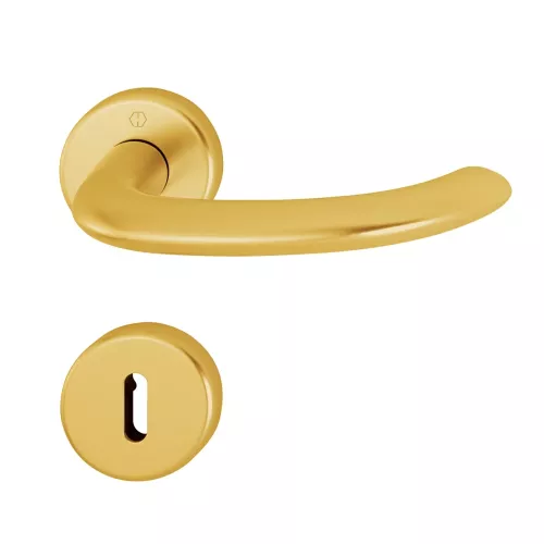 Swedoor Interior Door Handle Marseille Gold With Key Plate