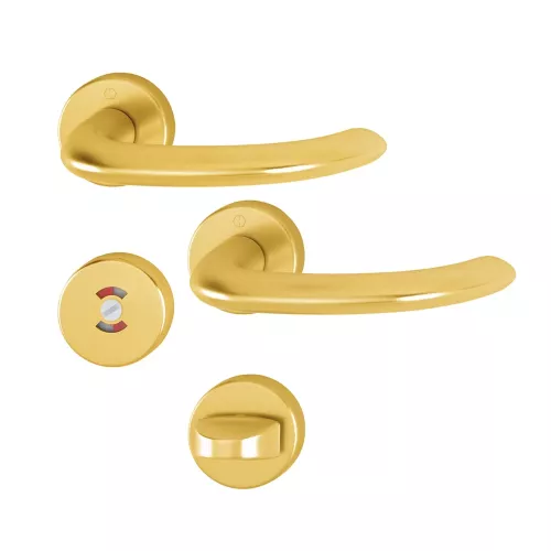 Swedoor Interior Door Handle Marseille Gold With WC Knob