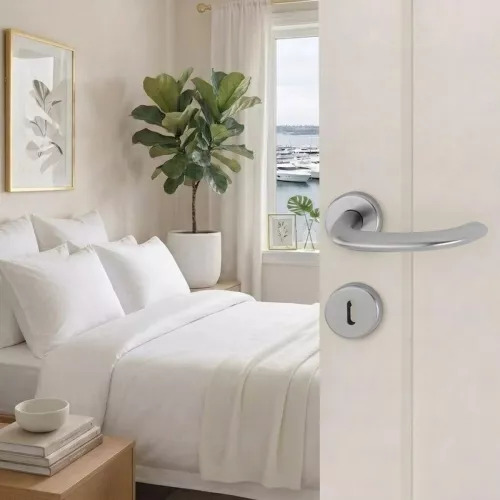 Swedoor Interior Door Handle Marseille Stainless Steel With Key Plate