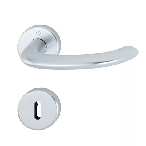 Swedoor Interior Door Handle Marseille Silver With Key Plate