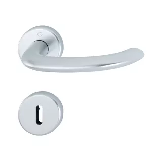 Swedoor Interior Door Handle Marseille Silver With Key Plate