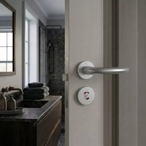 Swedoor Interior Door Handle Marseille Silver With WC Knob