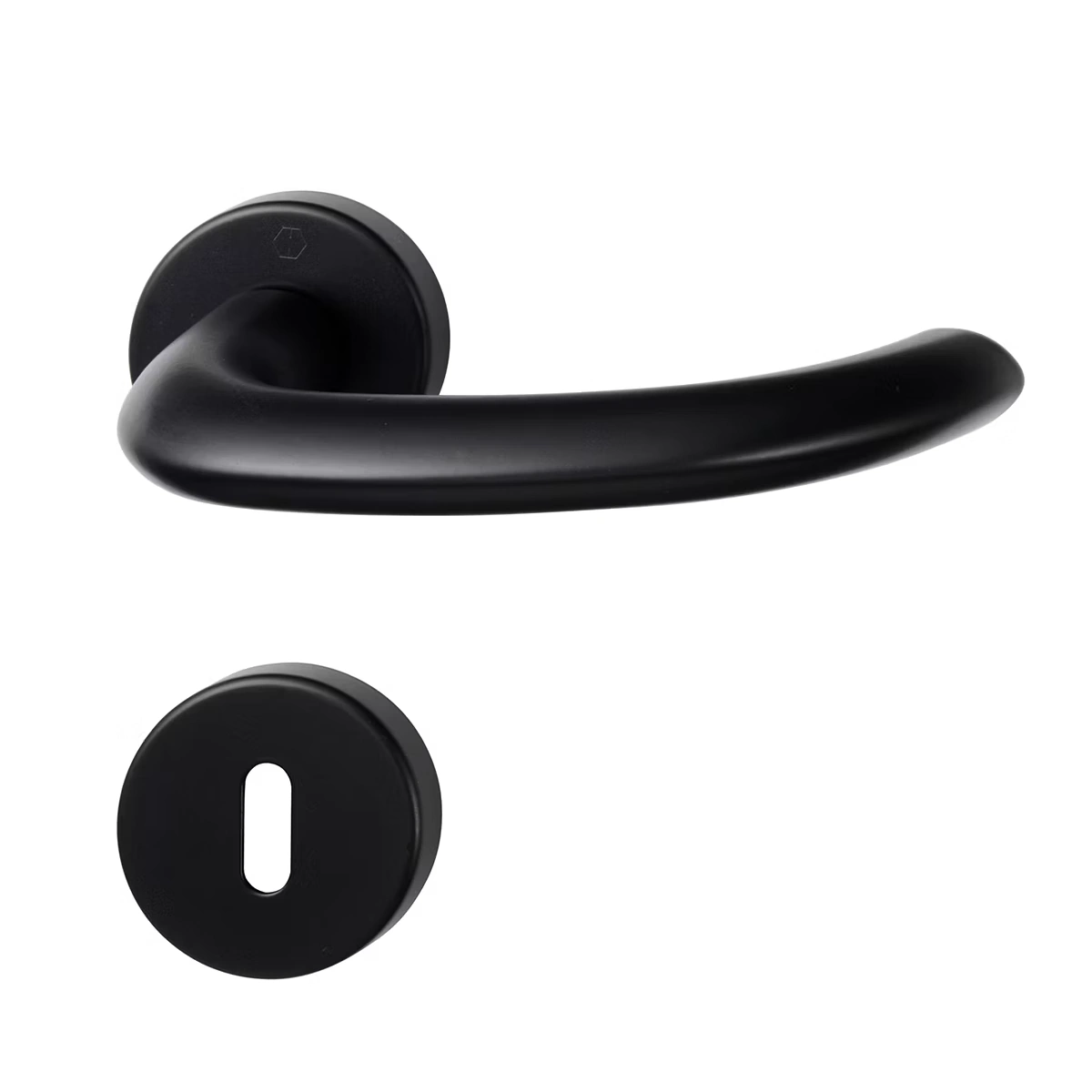 Swedoor Interior Door Handle Marseille Black With Key Plate