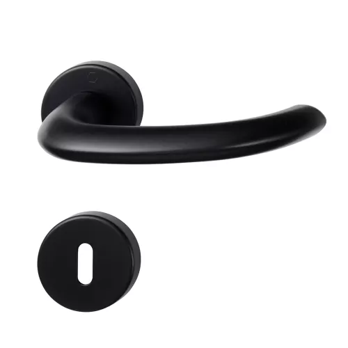 Swedoor Interior Door Handle Marseille Black With Key Plate