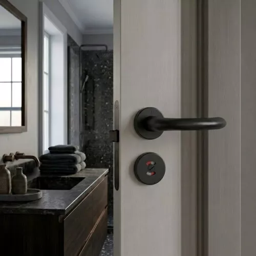 Swedoor Interior Door Handle Marseille Black With WC Knob