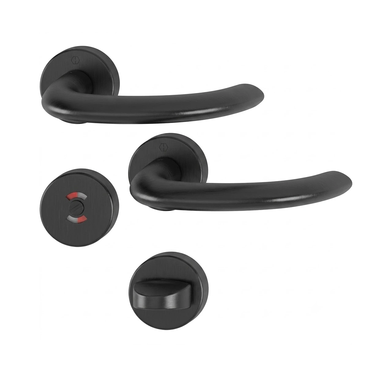 Swedoor Interior Door Handle Marseille Black With WC Knob