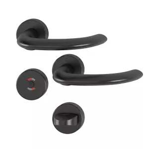 Swedoor Interior Door Handle Marseille Black With WC Knob