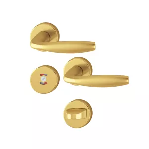 Swedoor Indoor Door Handle New York Gold With WC Knob