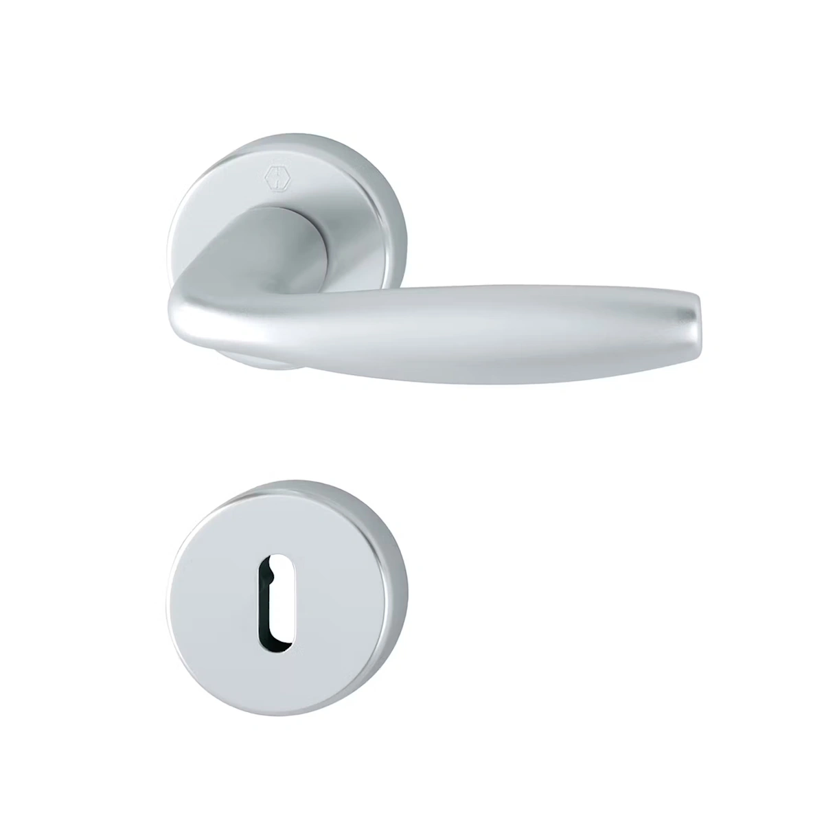 Swedoor Interior Door Handle New York Silver With Key Plate