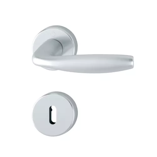 Swedoor Interior Door Handle New York Silver With Key Plate