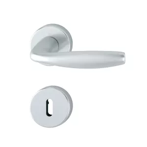 Swedoor Interior Door Handle New York Silver With Key Plate