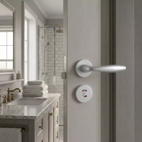 Swedoor Interior Door Handle New York Silver With WC Knob