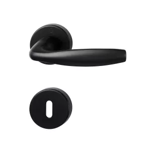 Swedoor Interior Door Handle New York Black With Key Plate