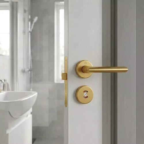Swedoor Interior Door Handle Stockholm Bronze With Toilet Lock