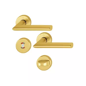 Swedoor Stockholm Interior Door Handle Gold With Toilet Lock