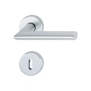 Swedoor Stockholm Silver Interior Door Handle With Key Plate