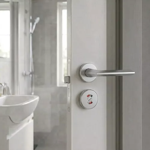 Swedoor Stockholm Silver Interior Door Handle With Toilet Lock