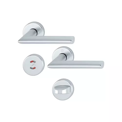 Swedoor Stockholm Silver Interior Door Handle With Toilet Lock