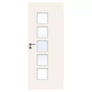 Swedoor Stable Effect Q505 Vit NCS-S 0502-Y Innerdörr Med Klarglas (Med Tillval)