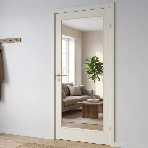 Swedoor Stable GW1 Hvid NCS-S 0502-Y Indvendig Dør Med Klart Glas