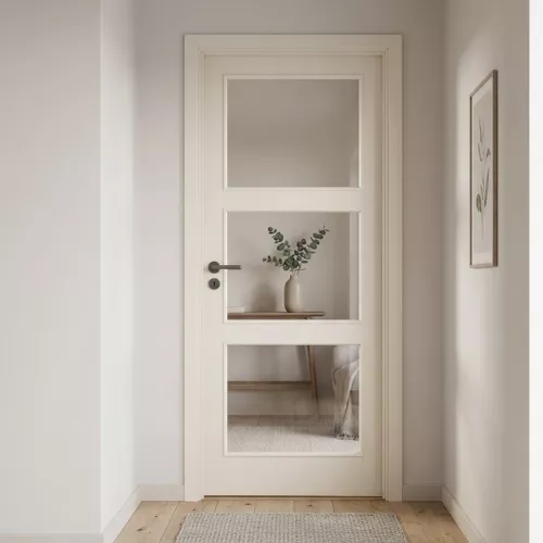 Swedoor Stable GW3 Hvid NCS-S 0502-Y Indvendig Dør Med Klart Glas