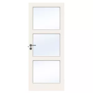 Swedoor Stable GW3 Vit NCS-S 0502-Y Innerdörr Med Klarglas (Med Tillval)